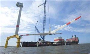 中国造全球最大海上风力发电场